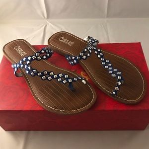 Carlos Santana Blue Sandals